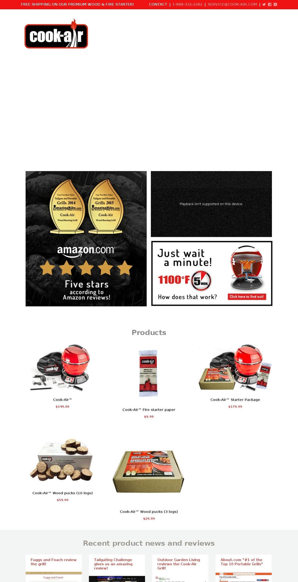 cook-air.com shopify website screenshot