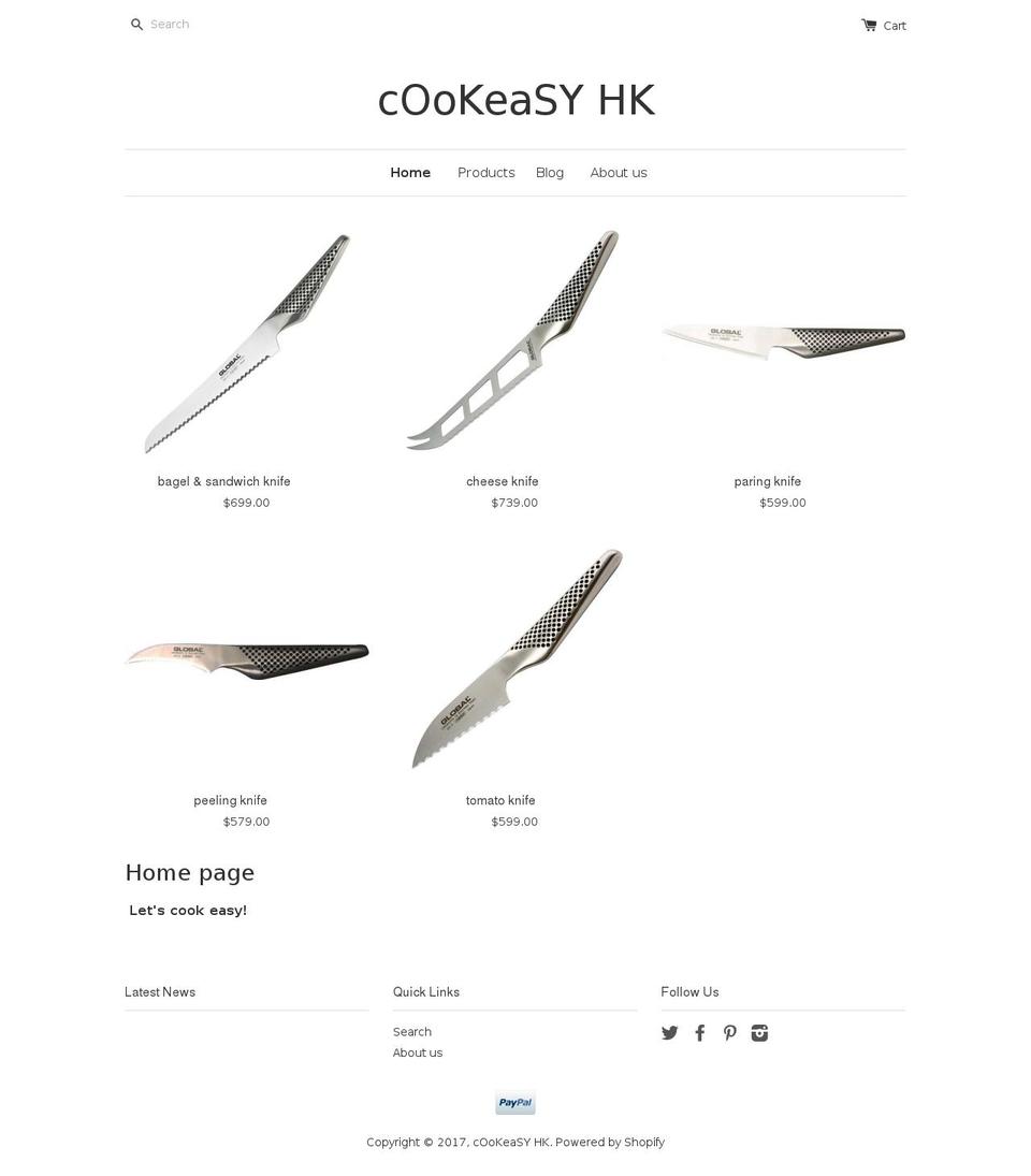 cookeasyhk.com shopify website screenshot