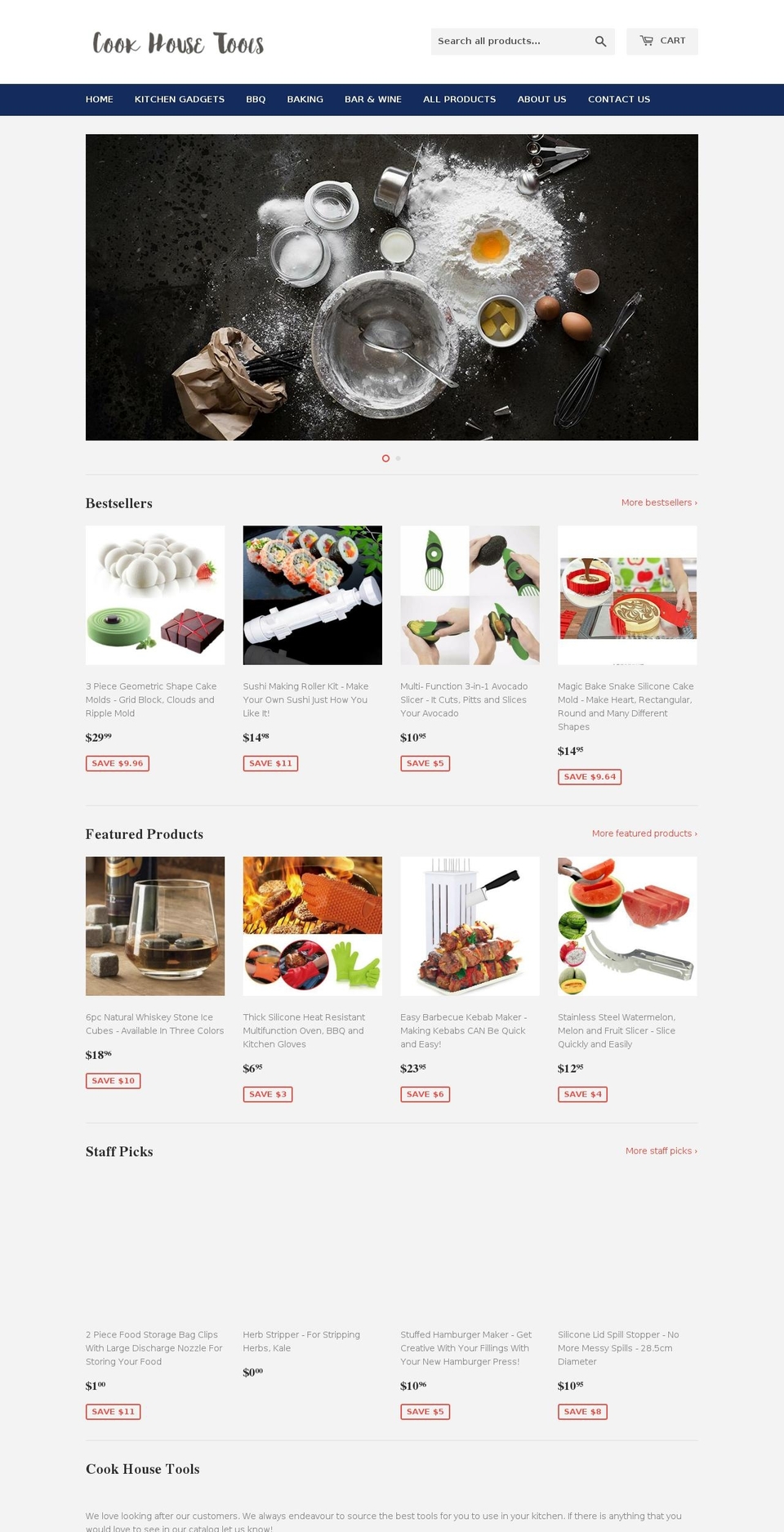 cookhousetools.com — Shopify storefront screenshot
