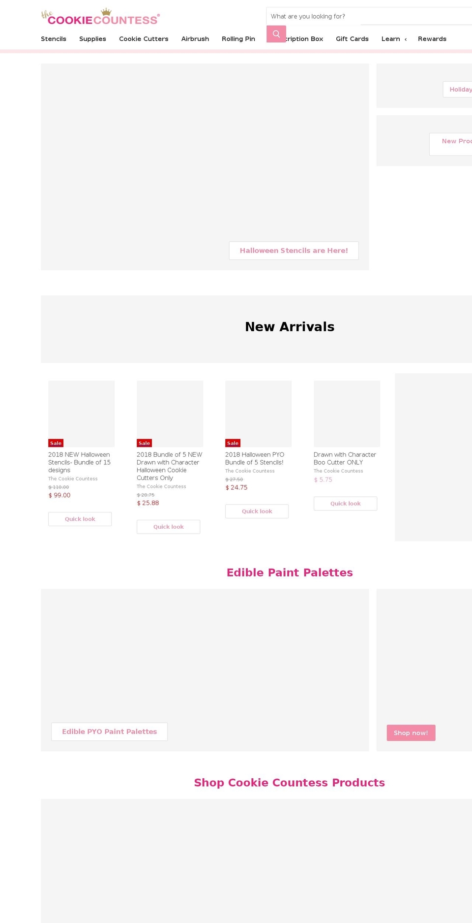 cookiecountess.com — Shopify storefront screenshot