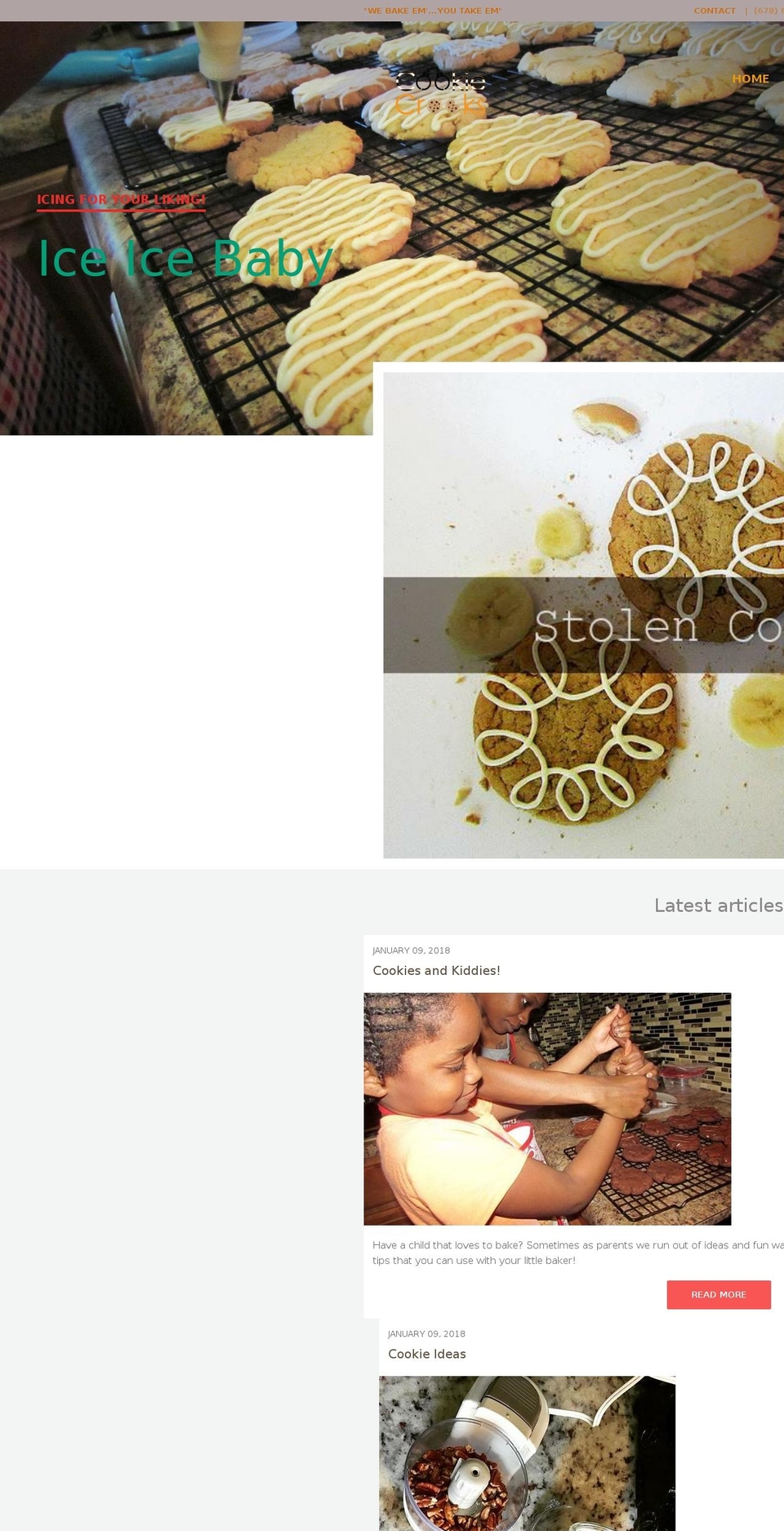 cookiecrooks.com — Shopify storefront screenshot