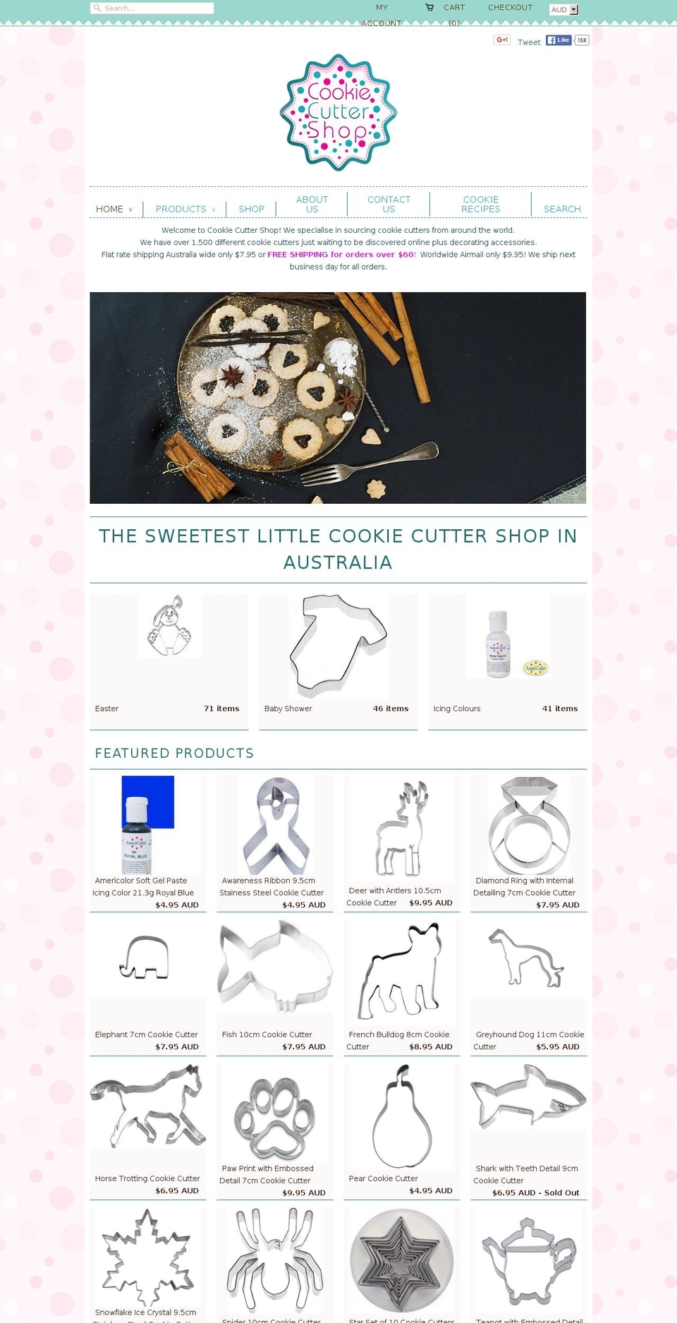 cookiecuttershop.com.au shopify website screenshot