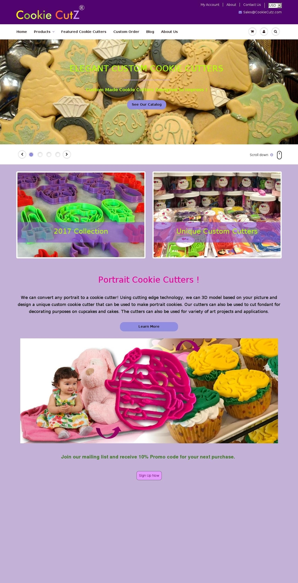 cookiecutz.com shopify website screenshot
