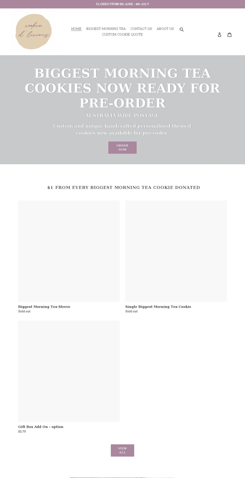 cookiedlicious.com shopify website screenshot