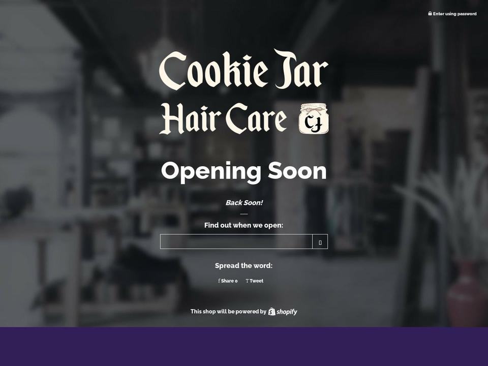 cookiejarhair.com shopify website screenshot