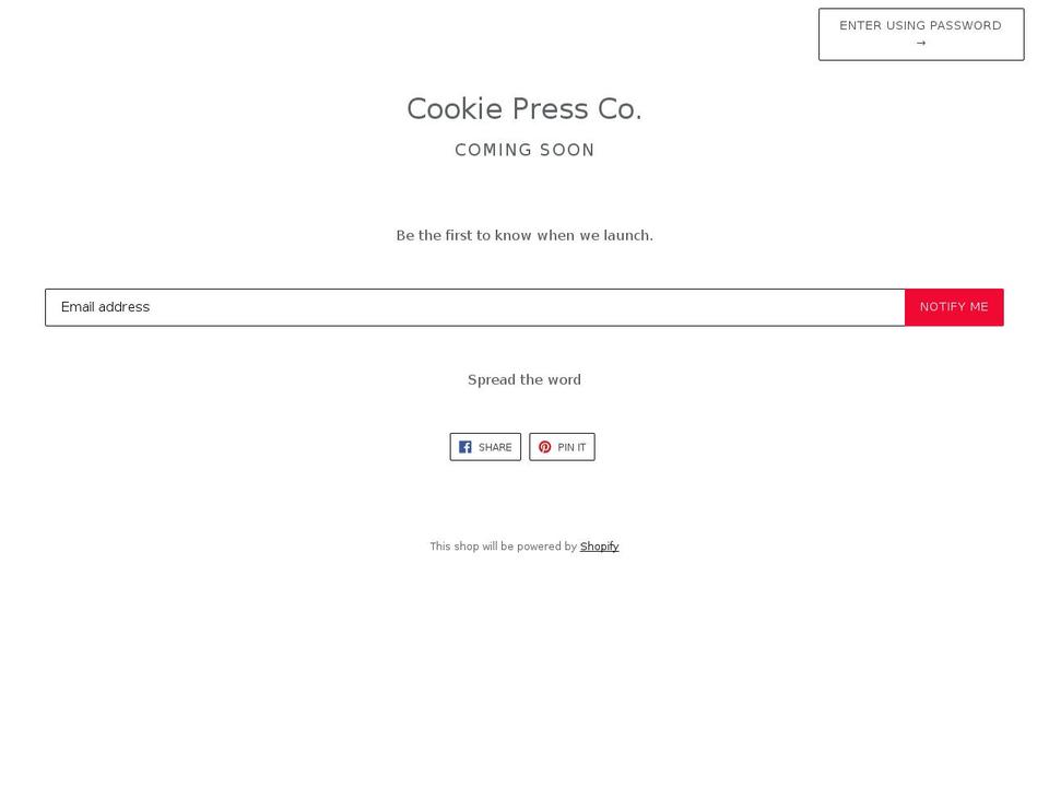 cookiepressco.com — Shopify storefront screenshot