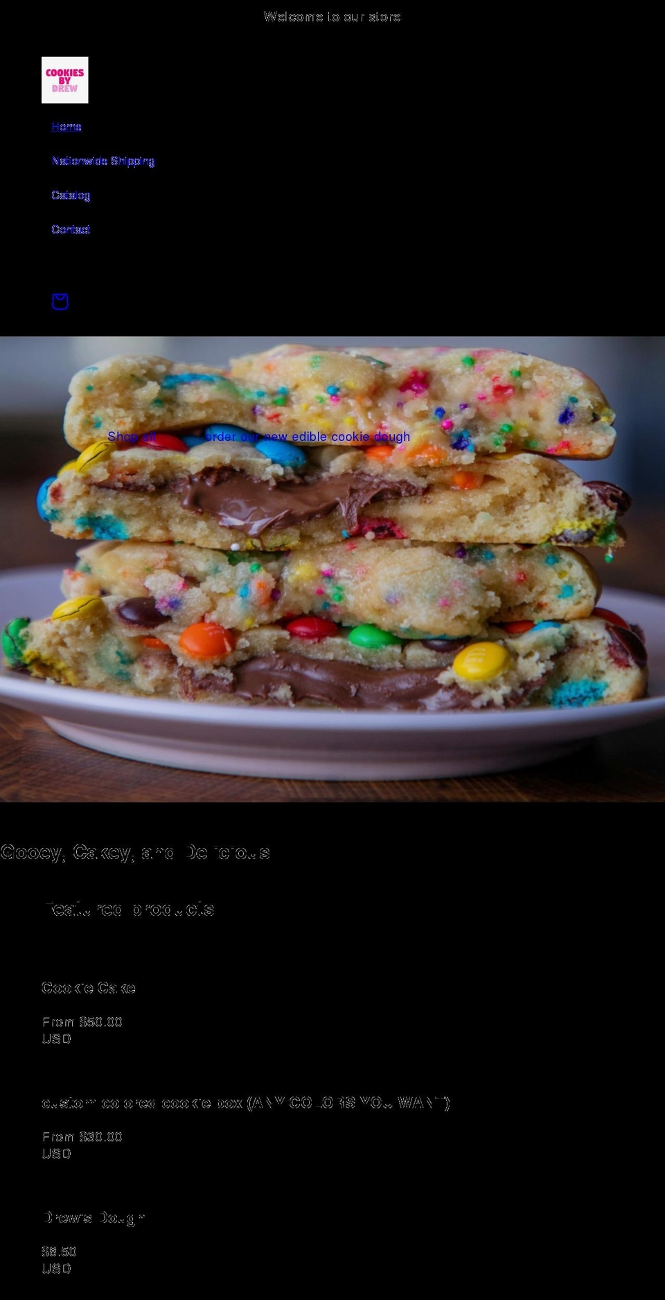 cookiesbydrew.com shopify website screenshot