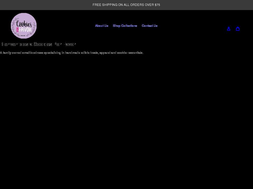 cookiesporfavor.com shopify website screenshot