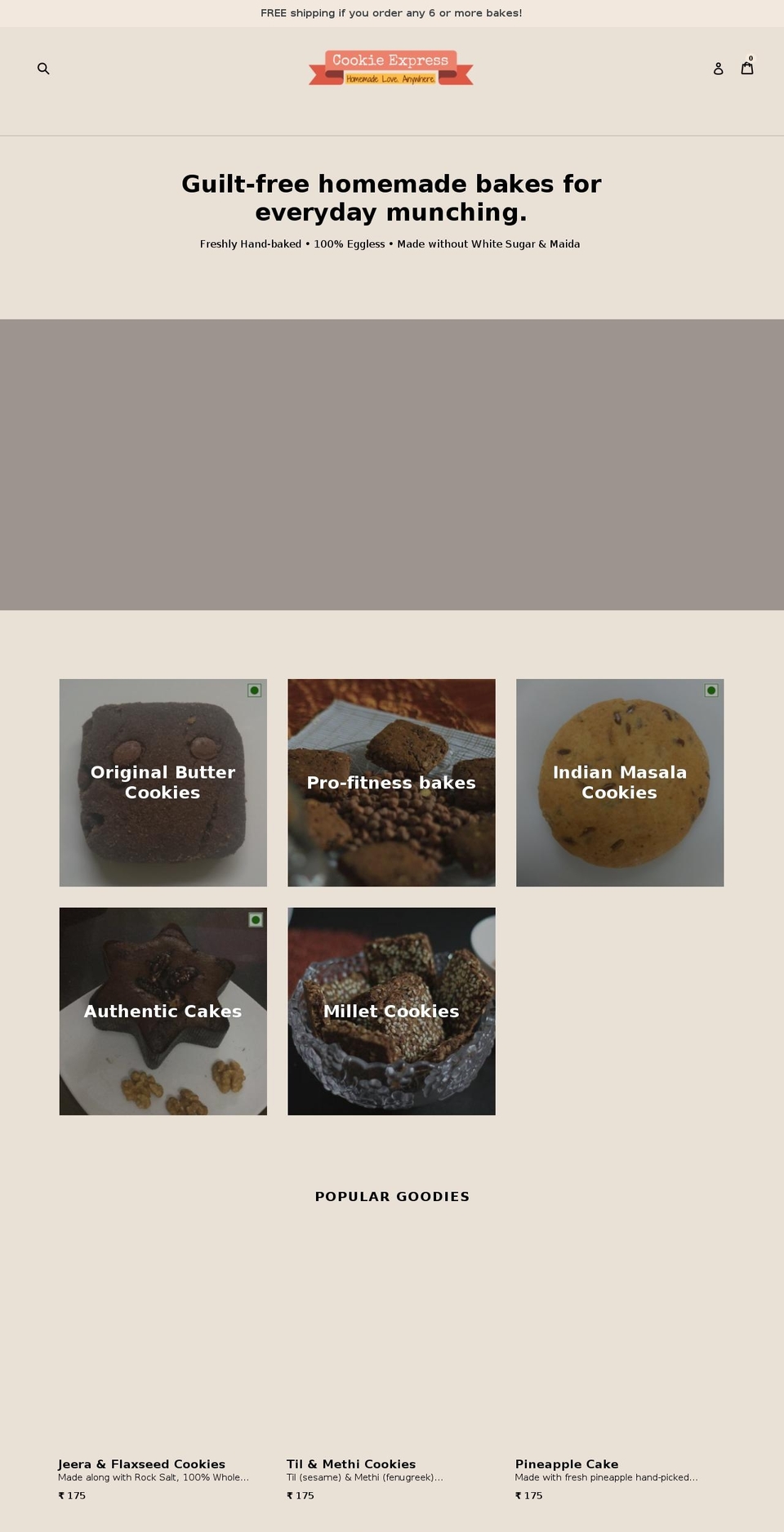 cookiexp.in shopify website screenshot