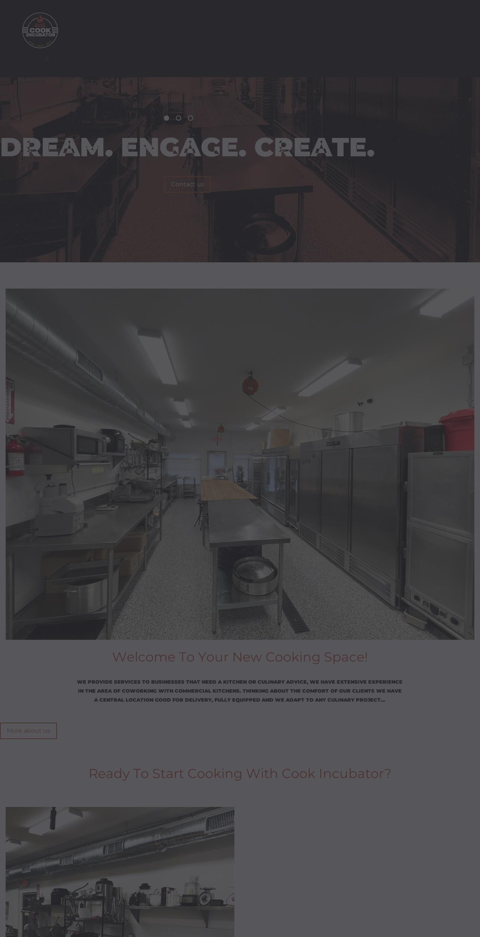 cookincubator.com shopify website screenshot