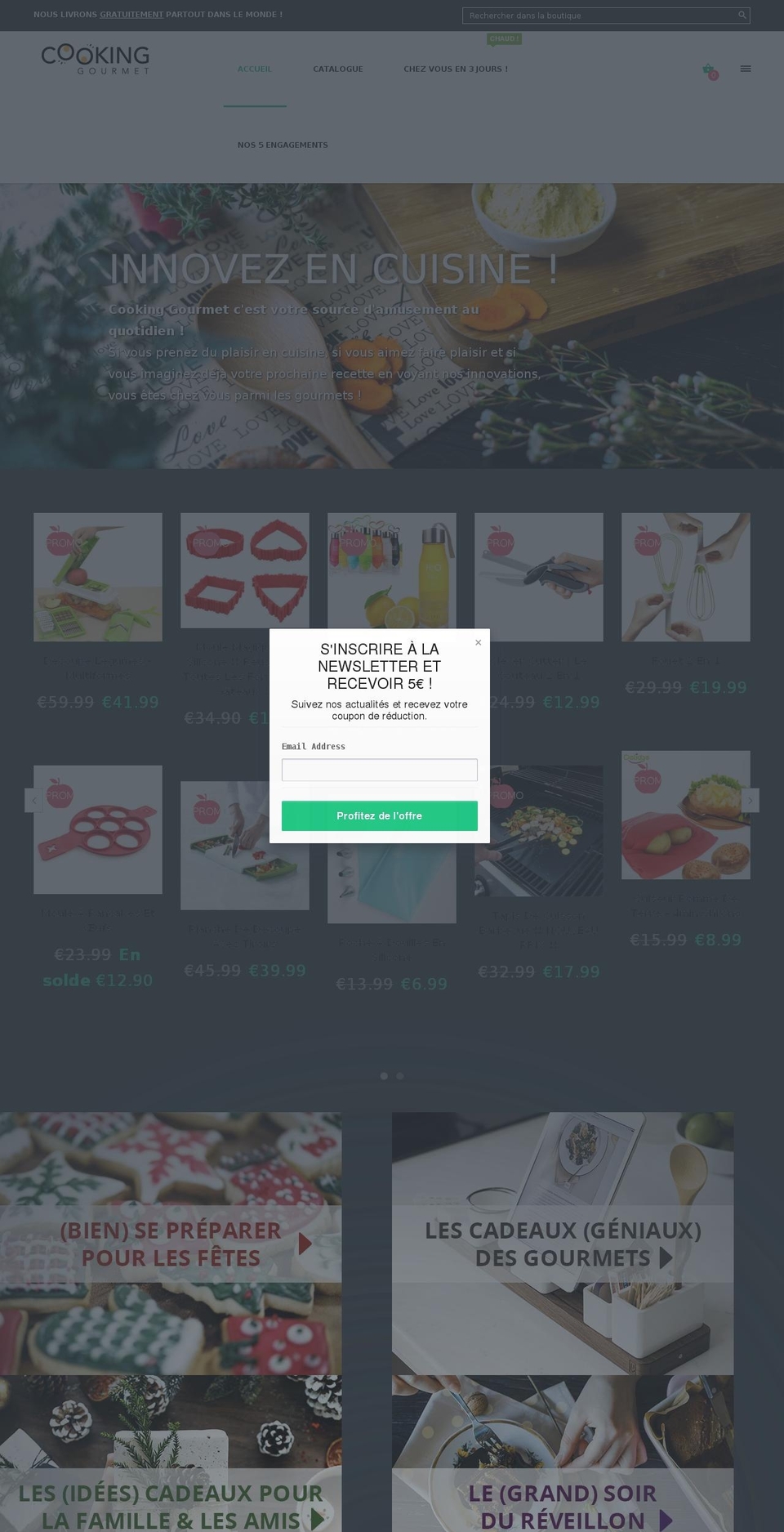 cooking-gourmet.fr shopify website screenshot