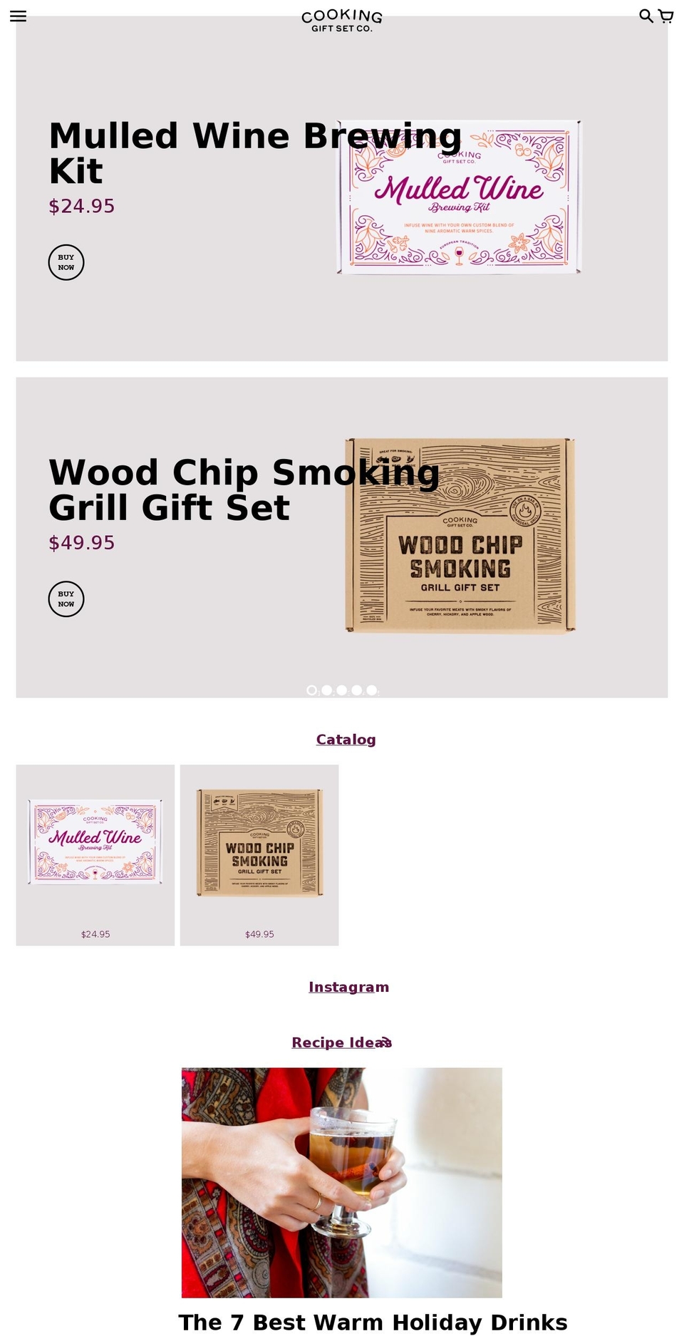 cookinggiftset.co shopify website screenshot