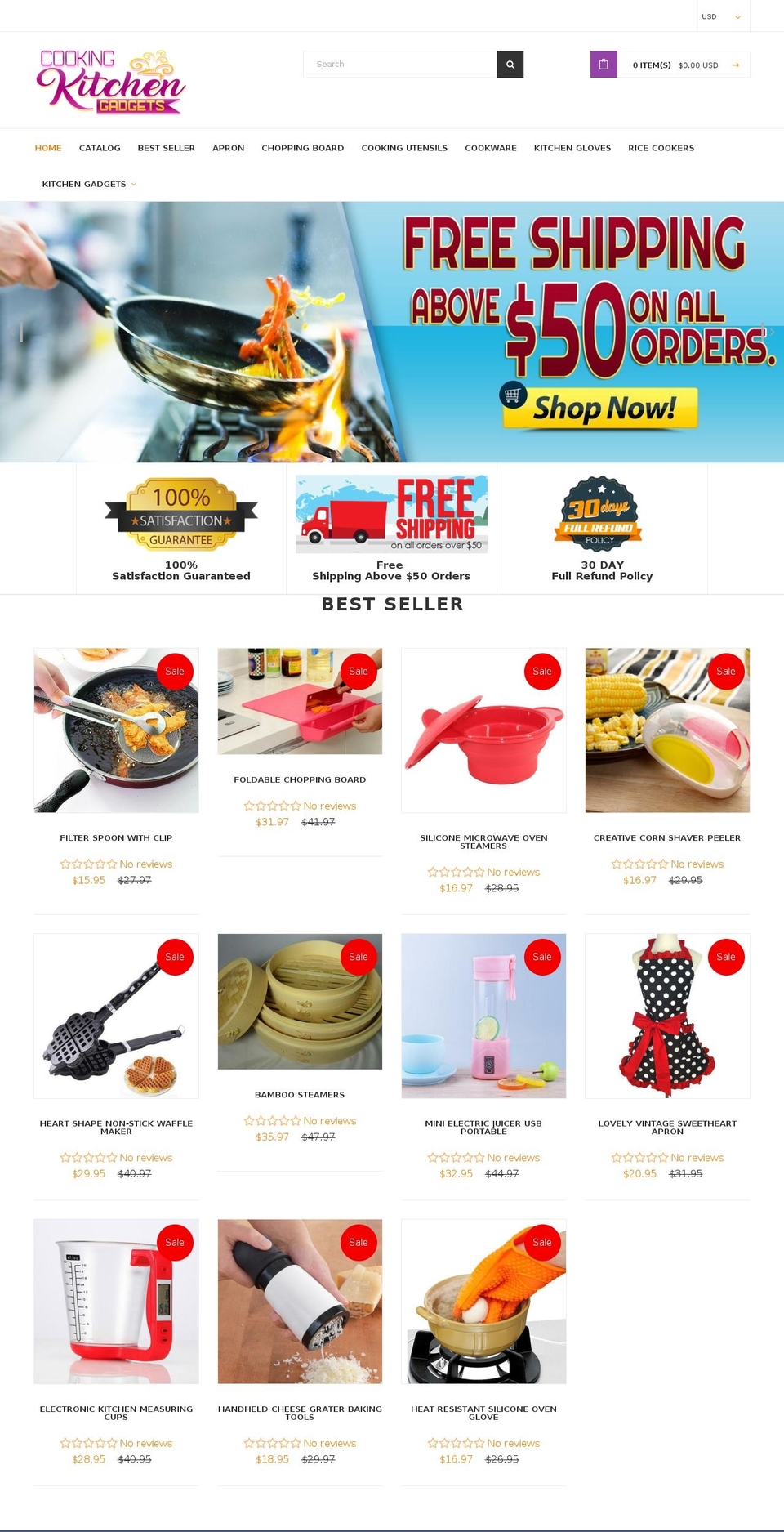 EcomClub Shopify theme site example cookingkitchengadgets.com