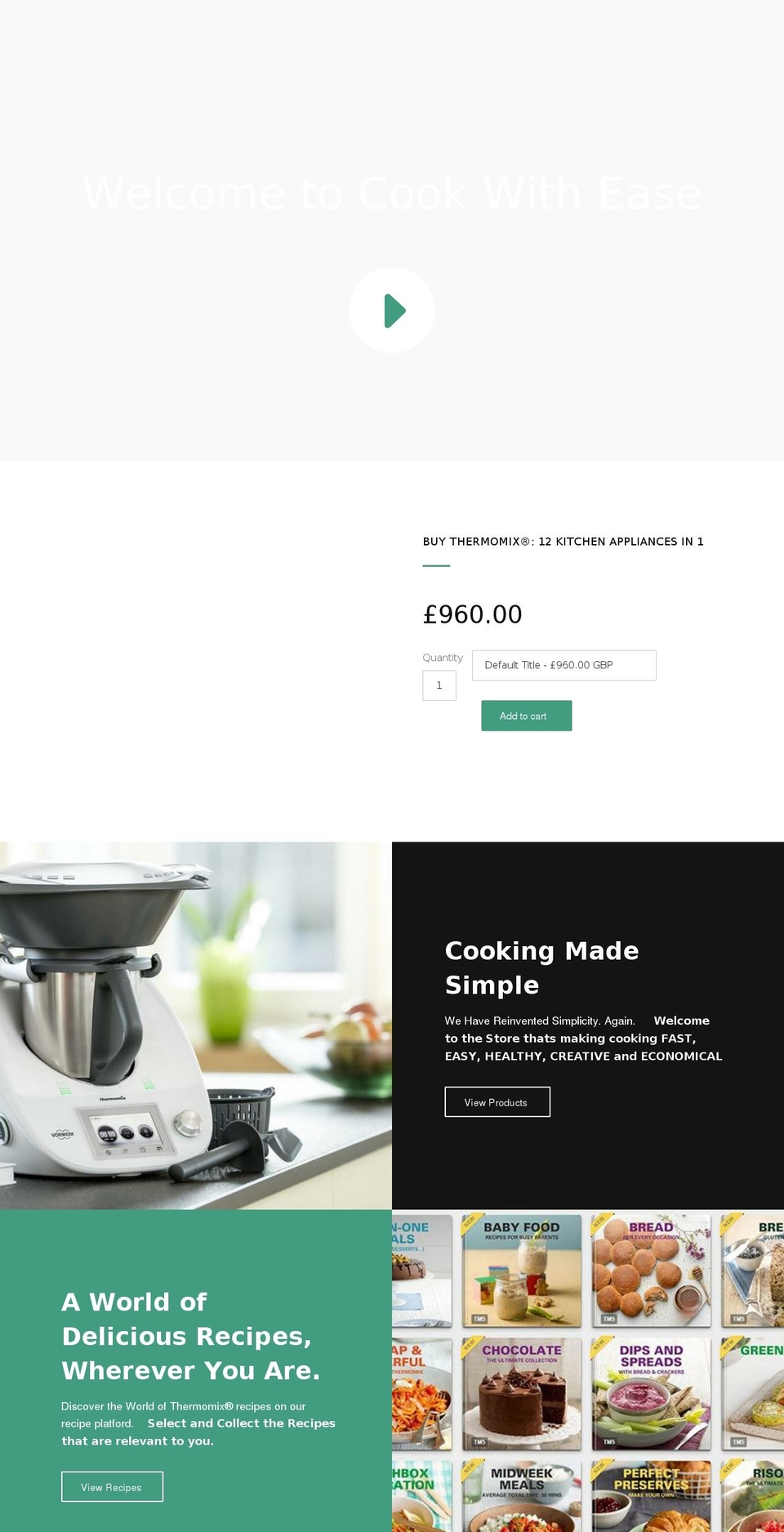 cookingmadeeasynow.com — Shopify storefront screenshot