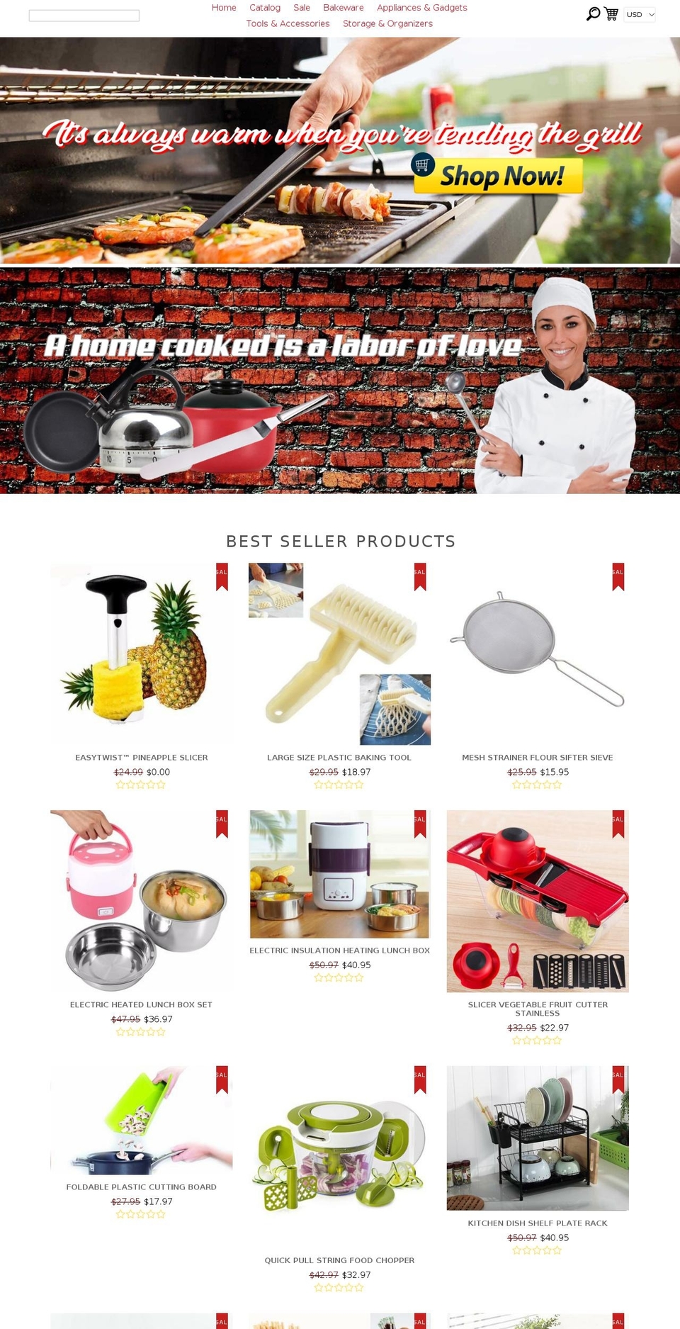 EcomClub Shopify theme site example cookingtoolsstore.com