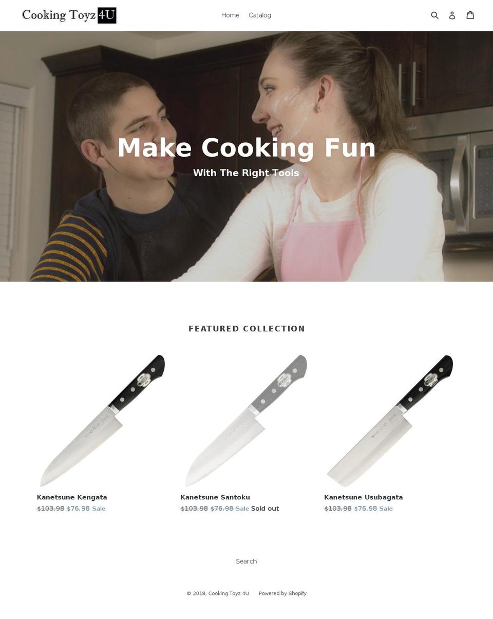 cookingtoyz4u.com — Shopify storefront screenshot