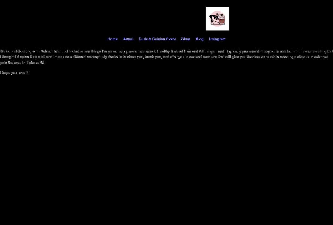cookingwithnakedhair.com shopify website screenshot