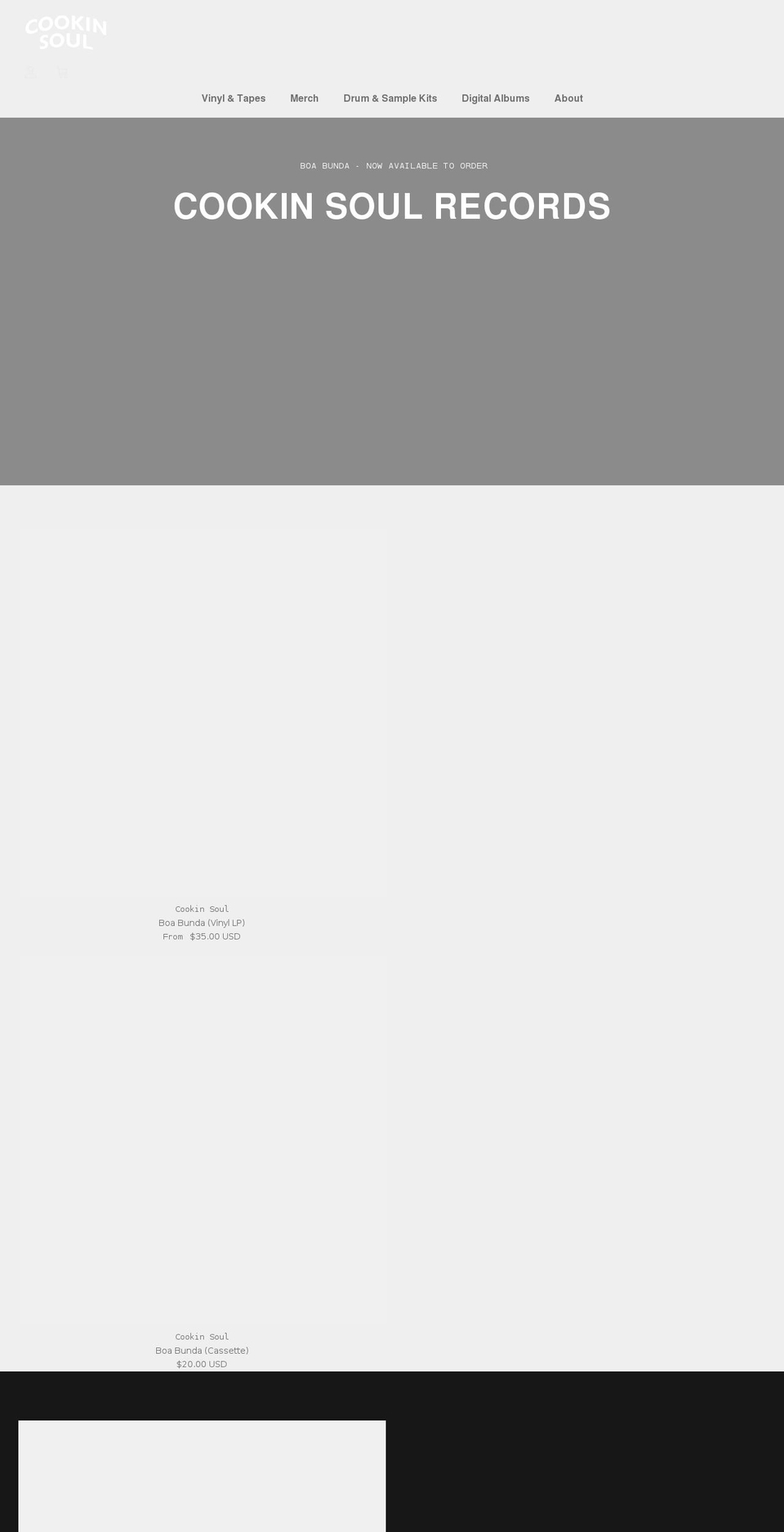 cookinsoulrecords.com shopify website screenshot