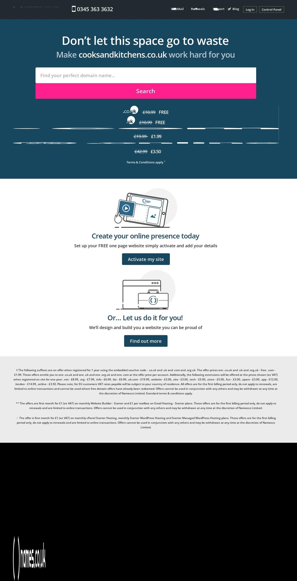 cooksandkitchens.co.uk shopify website screenshot