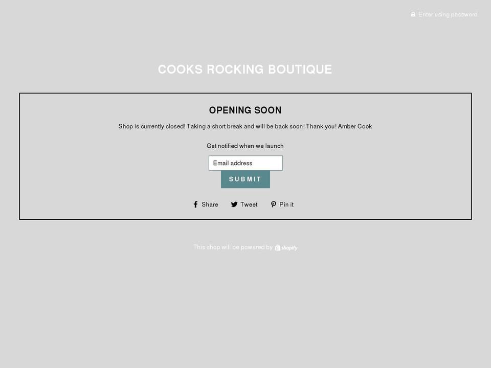 cooksrockingboutique.com shopify website screenshot