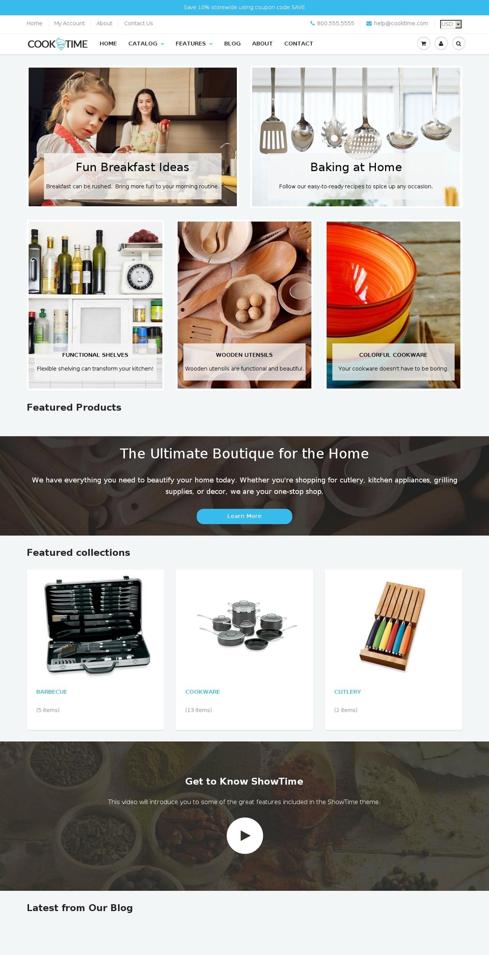 ShowTime Shopify theme site example cooktime.myshopify.com