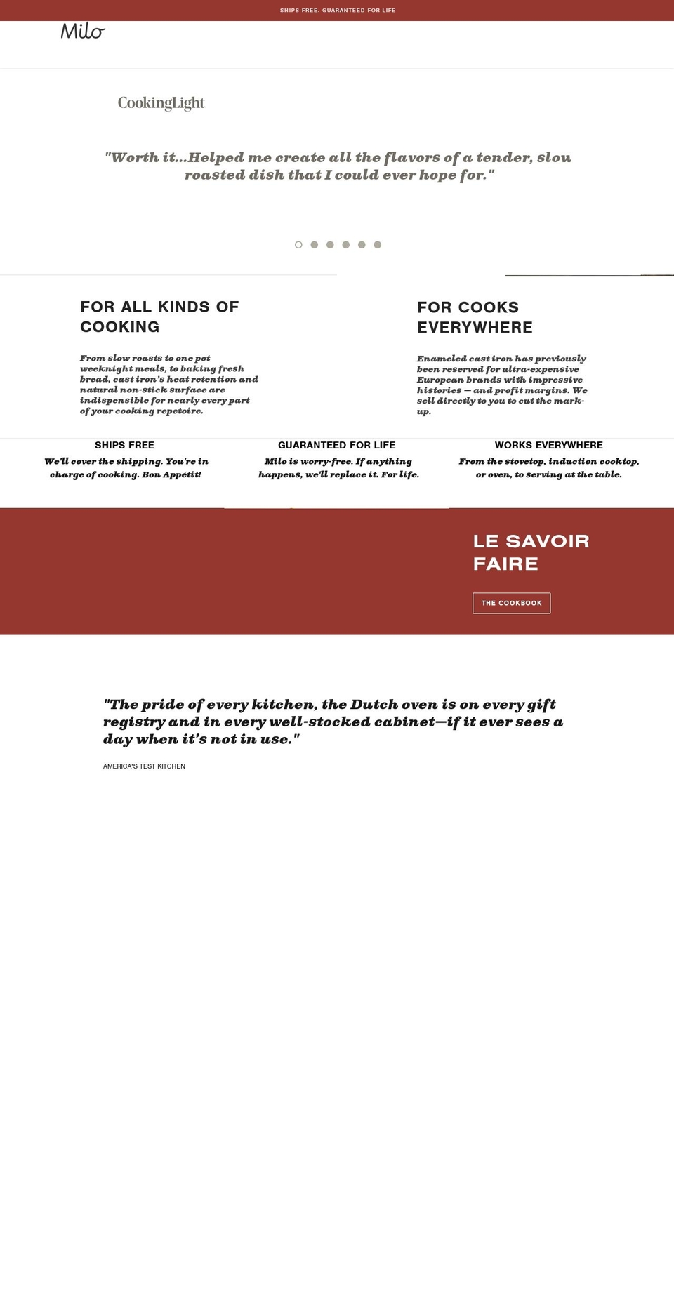 cookwithmilo.com shopify website screenshot