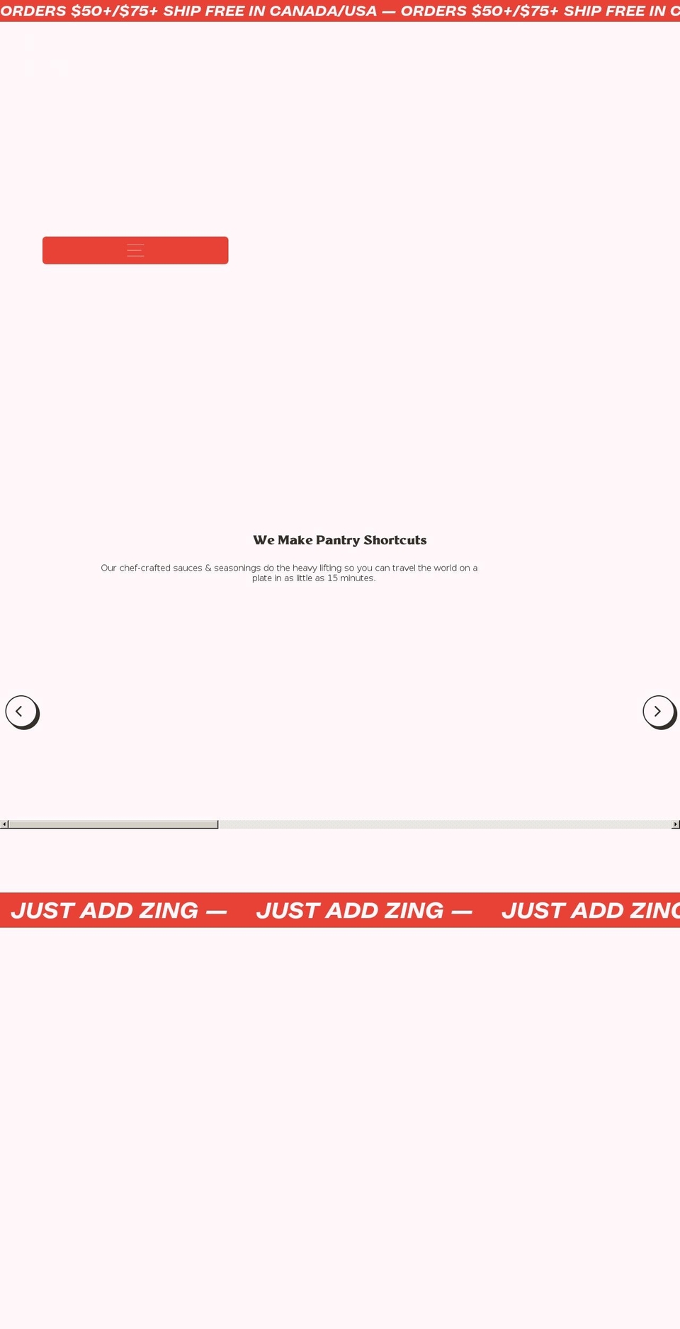 cookwithzing.com shopify website screenshot