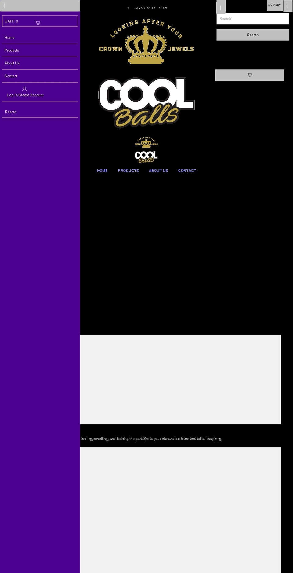 cool-balls.com shopify website screenshot