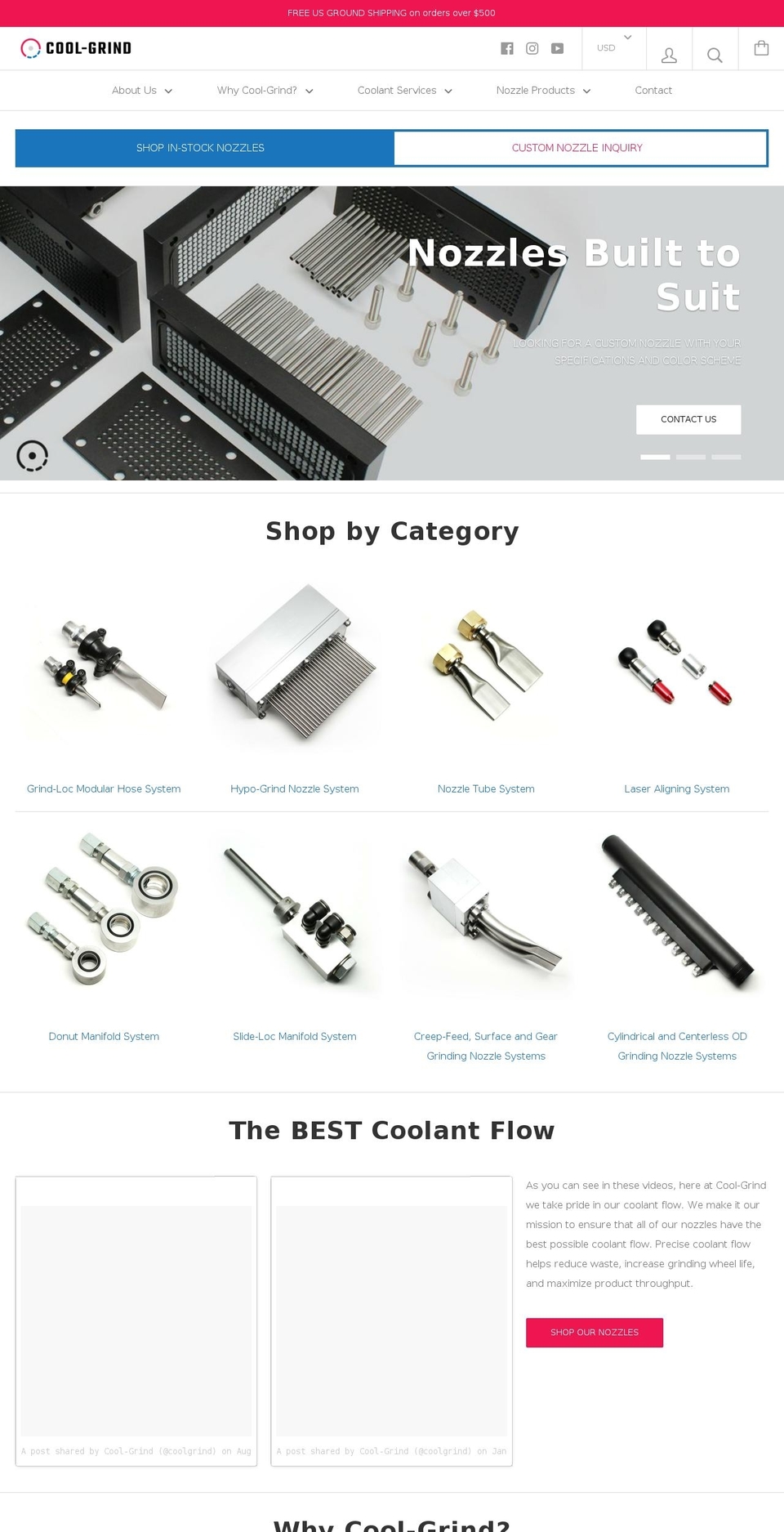 cool-grindnozzles.com — Shopify storefront screenshot