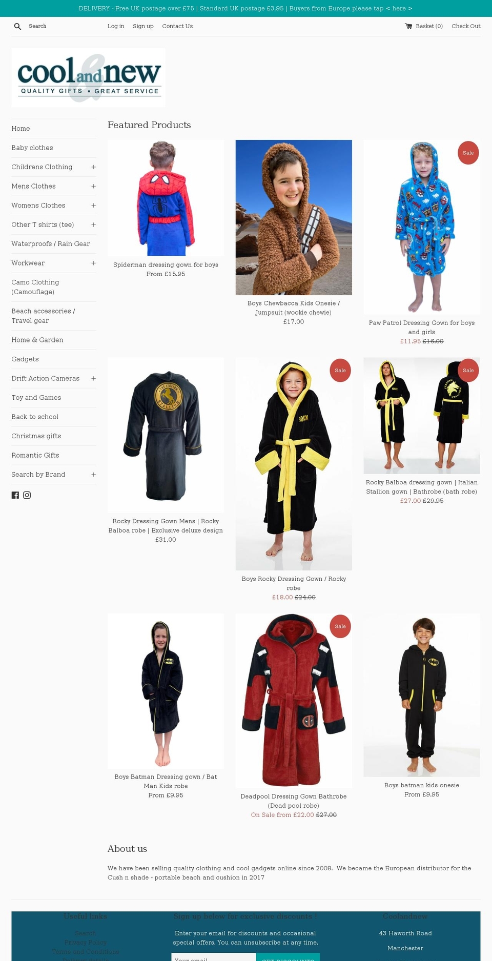 coolandnew.co.uk shopify website screenshot