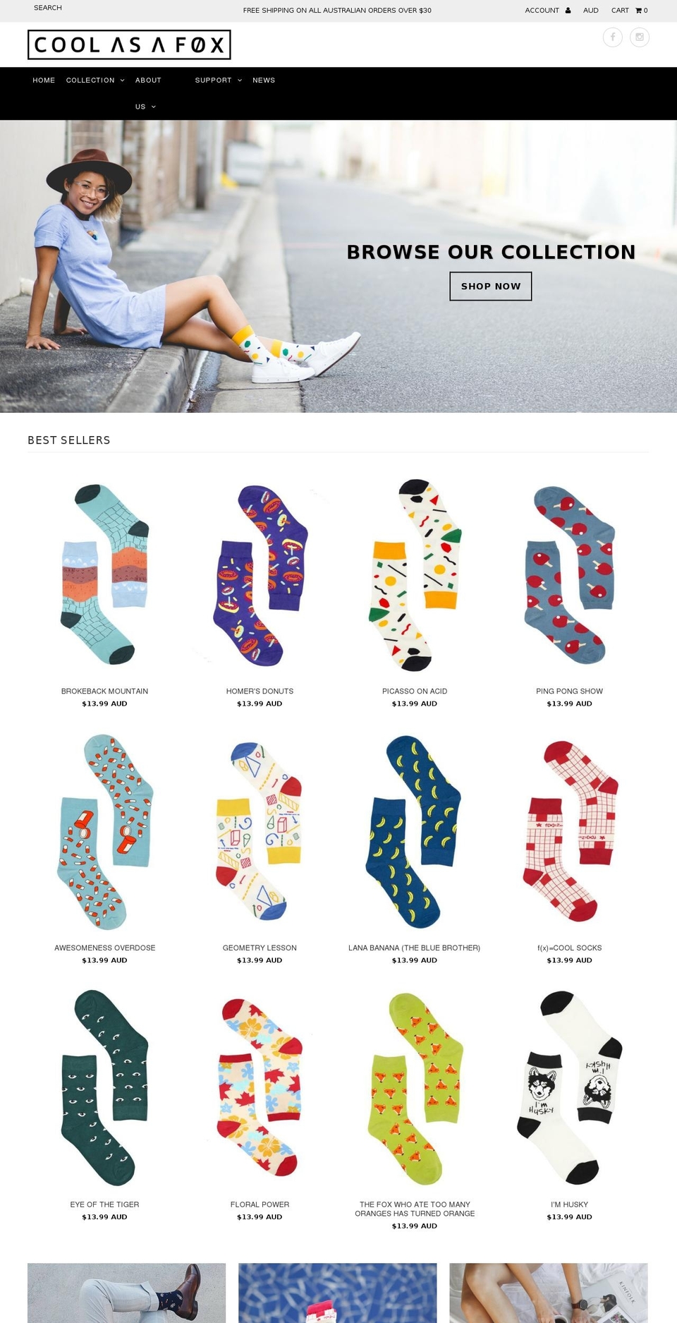 coolasafox.com shopify website screenshot