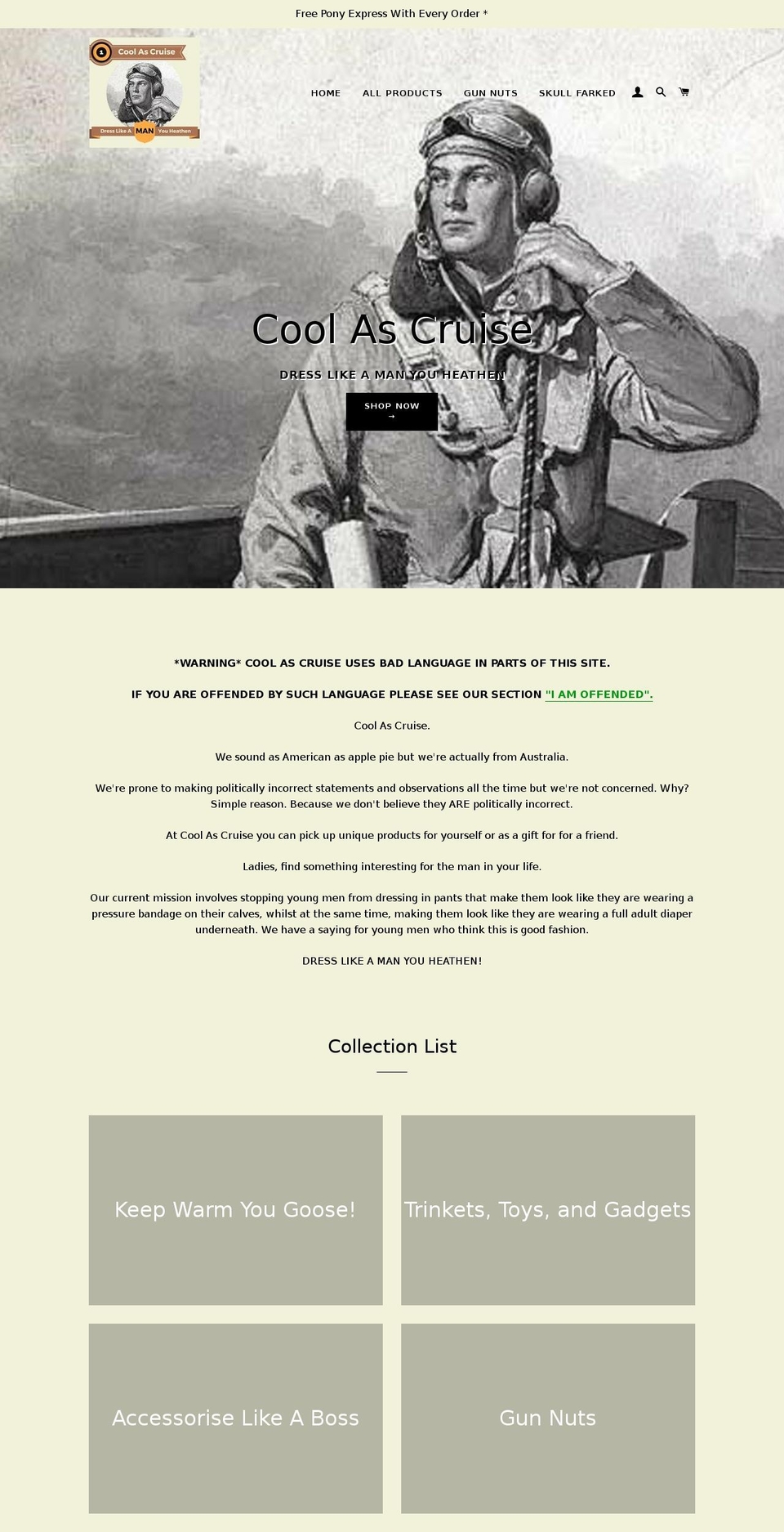 coolascruise.com — Shopify storefront screenshot