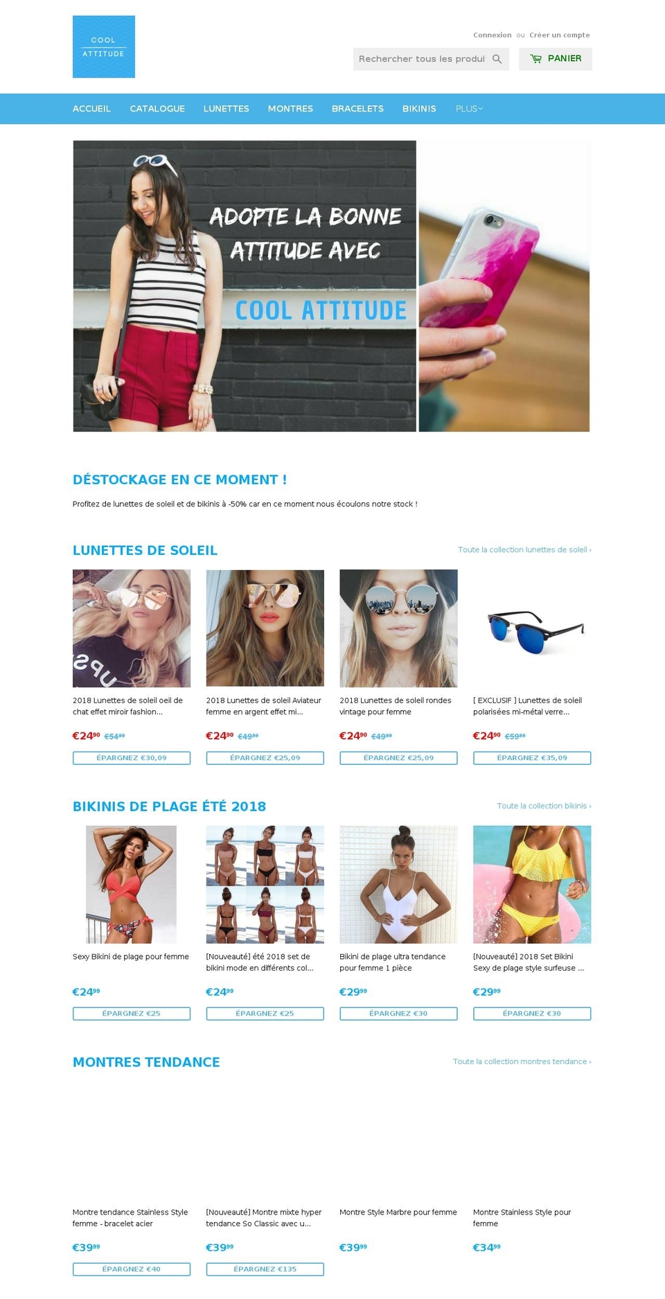 coolattitude.fr shopify website screenshot