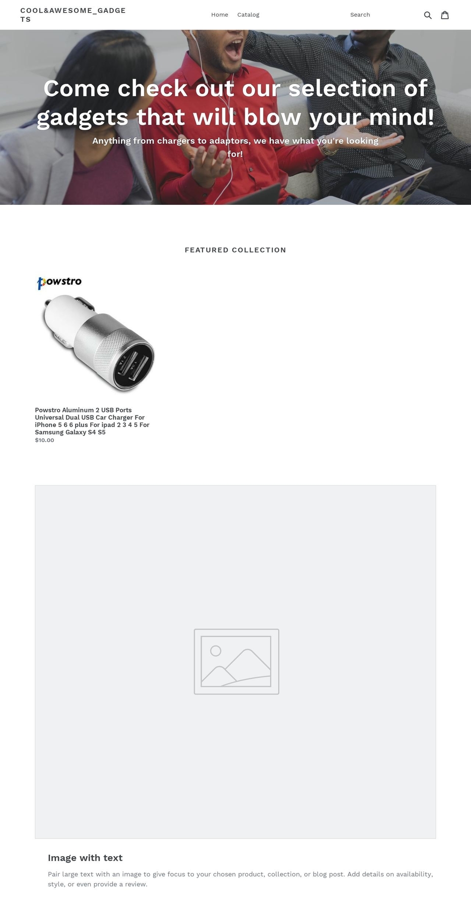 coolawesomegadgets.com — Shopify storefront screenshot