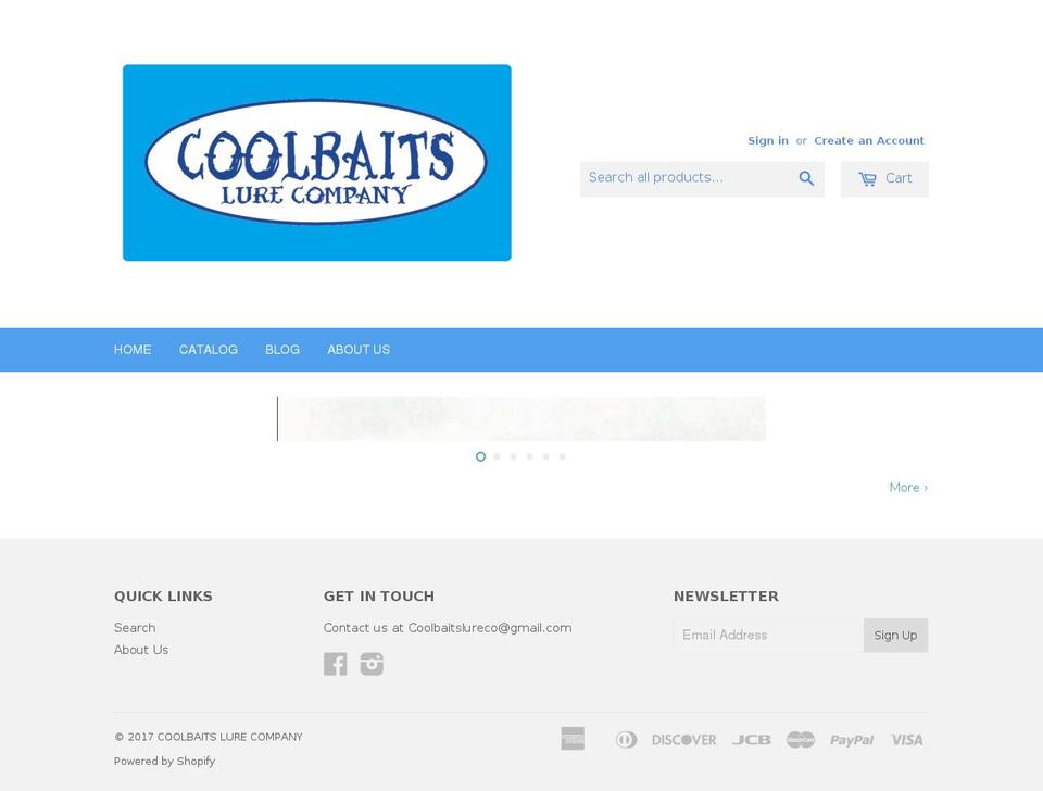 coolbaits.com shopify website screenshot