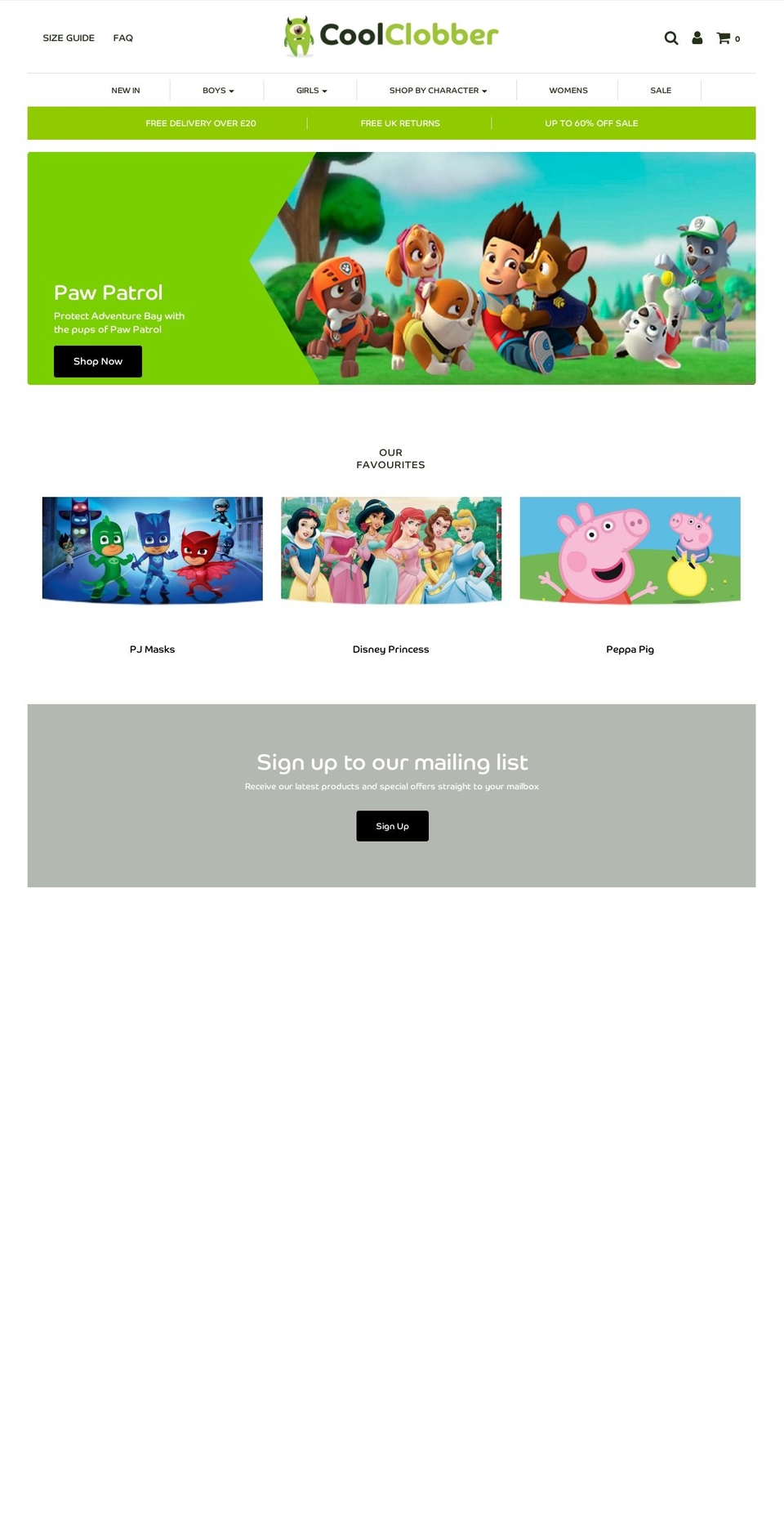 coolclobber.com — Shopify storefront screenshot