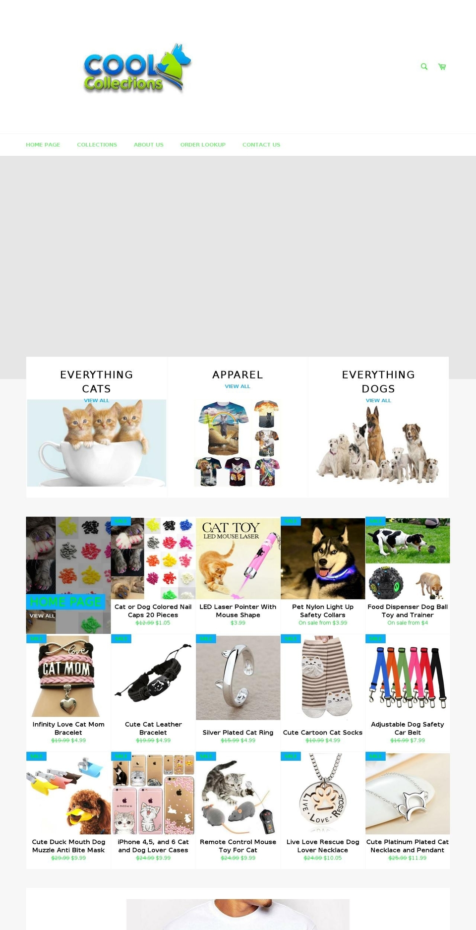 coolcollectionsshop.com — Shopify storefront screenshot