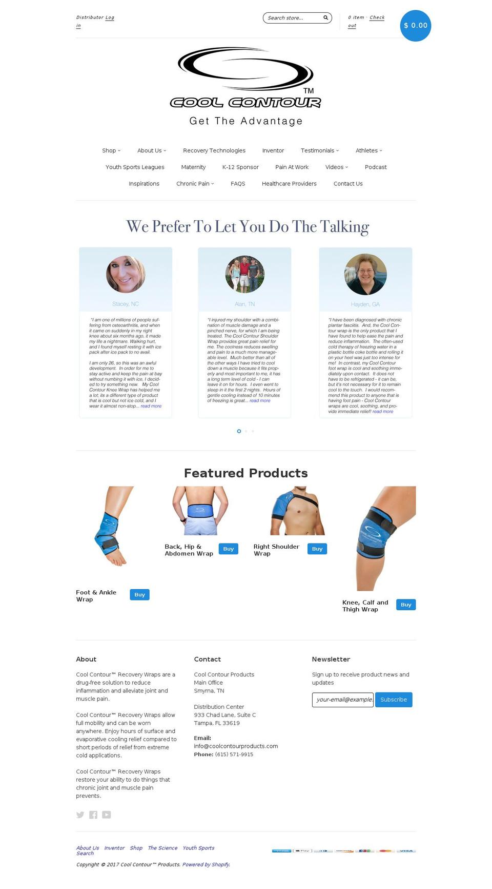 coolcontourproducts.com shopify website screenshot