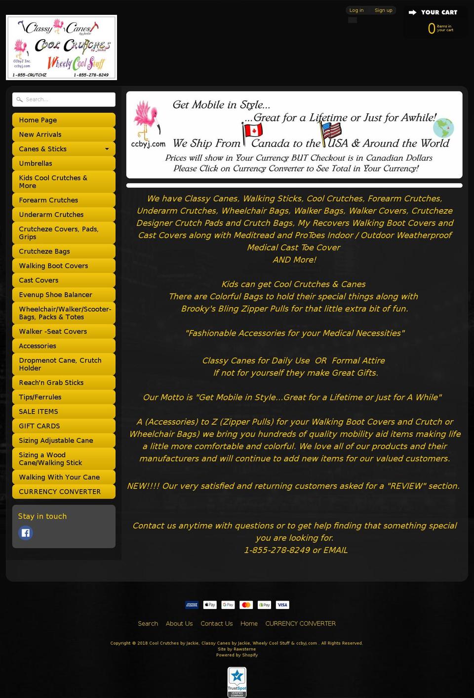 coolcrutches.biz shopify website screenshot