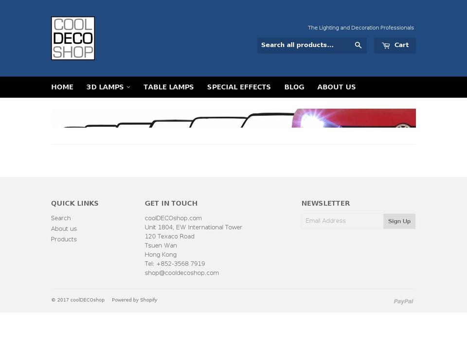 cooldecoshop.com shopify website screenshot