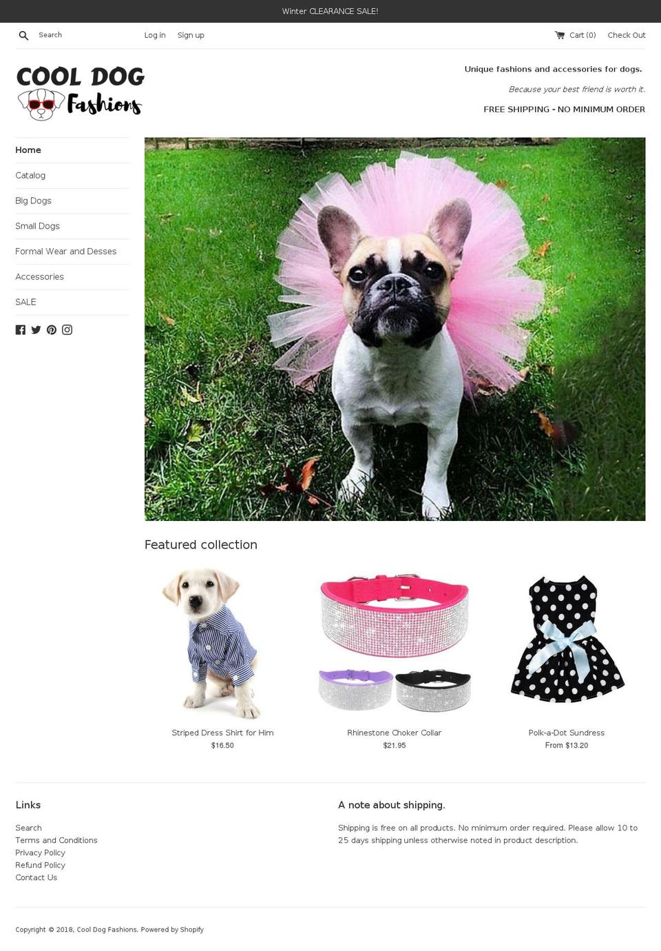 cooldogfashions.com — Shopify storefront screenshot