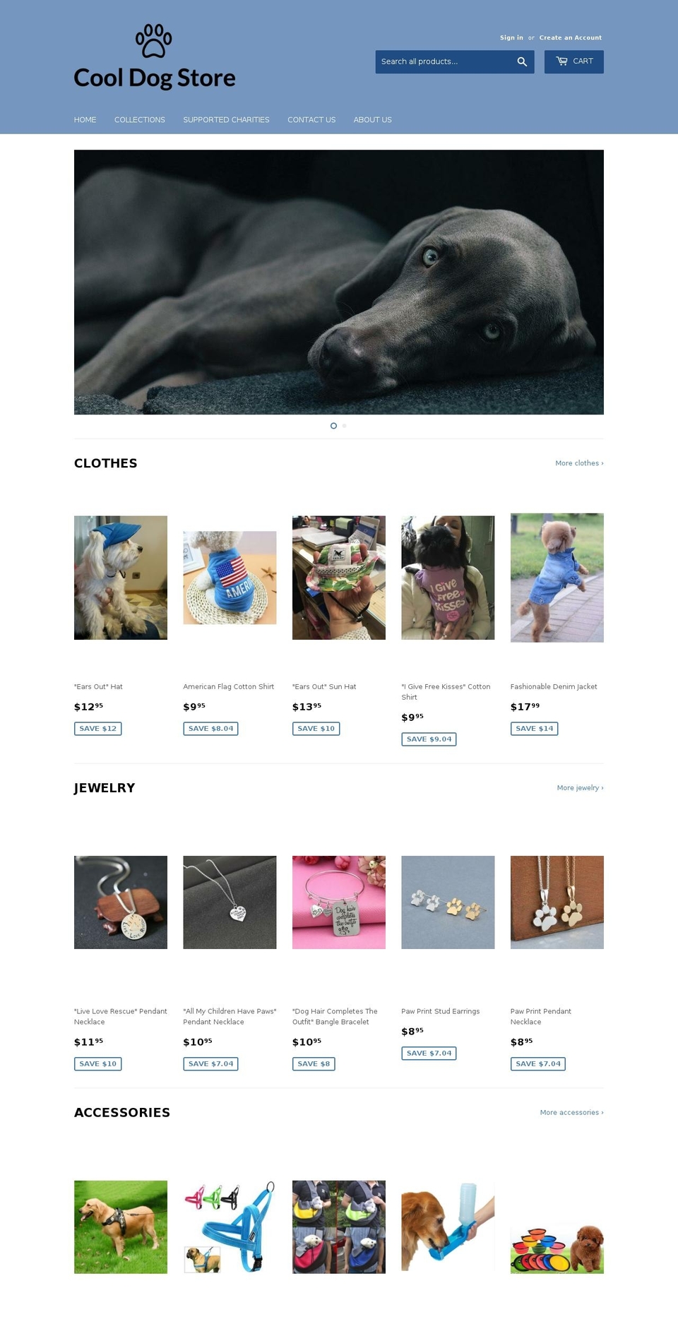 cooldogstore.com — Shopify storefront screenshot