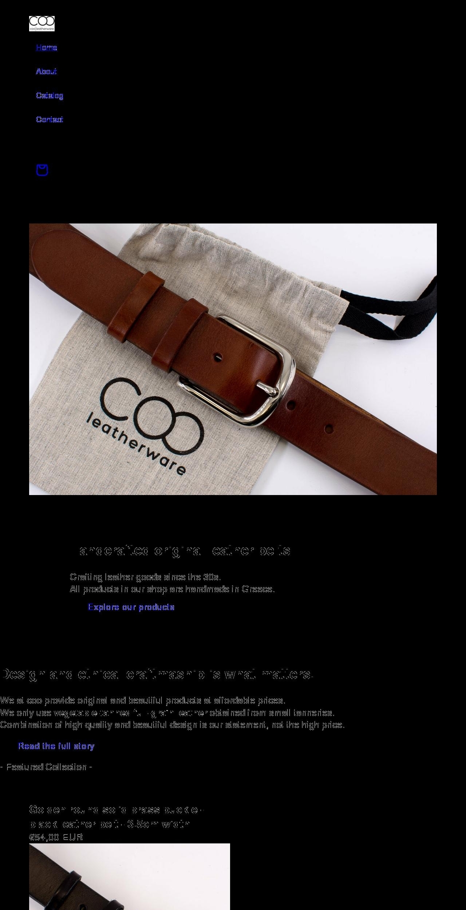 cooleatherware.com shopify website screenshot