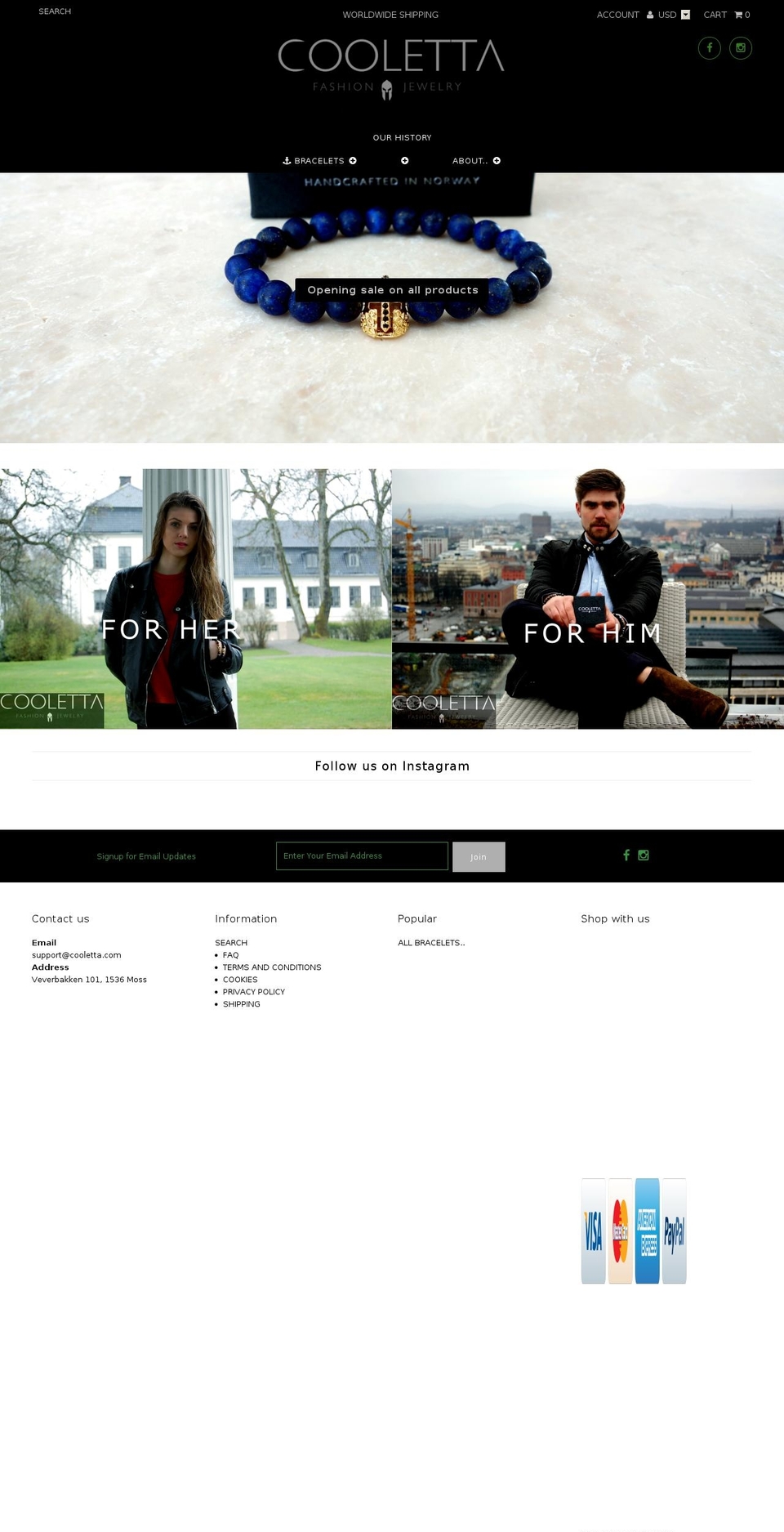 cooletta.com shopify website screenshot