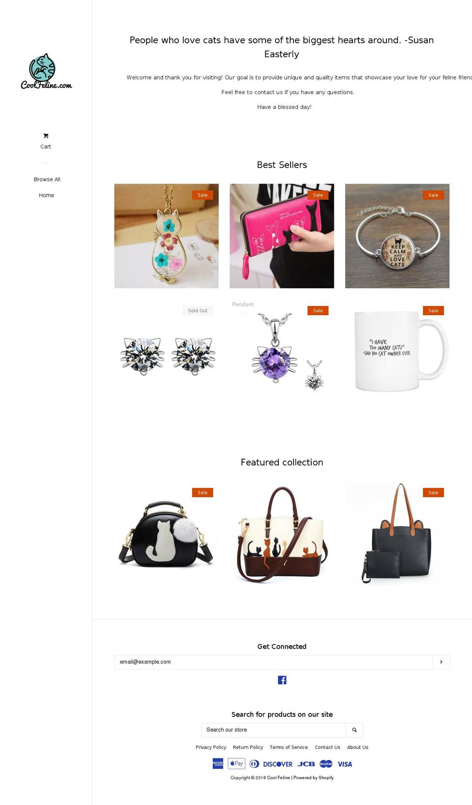 coolfeline.com — Shopify storefront screenshot