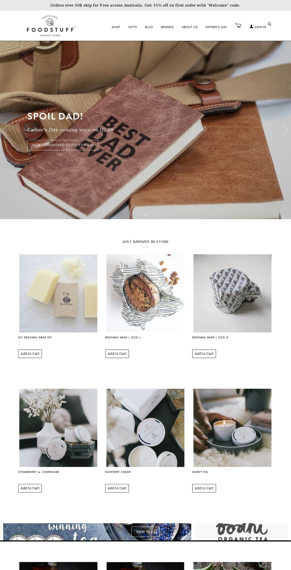 coolfoodstuff.com — Shopify storefront screenshot