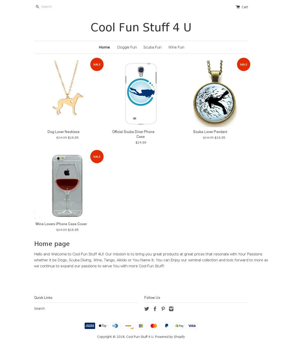 coolfunstuff4u.com shopify website screenshot