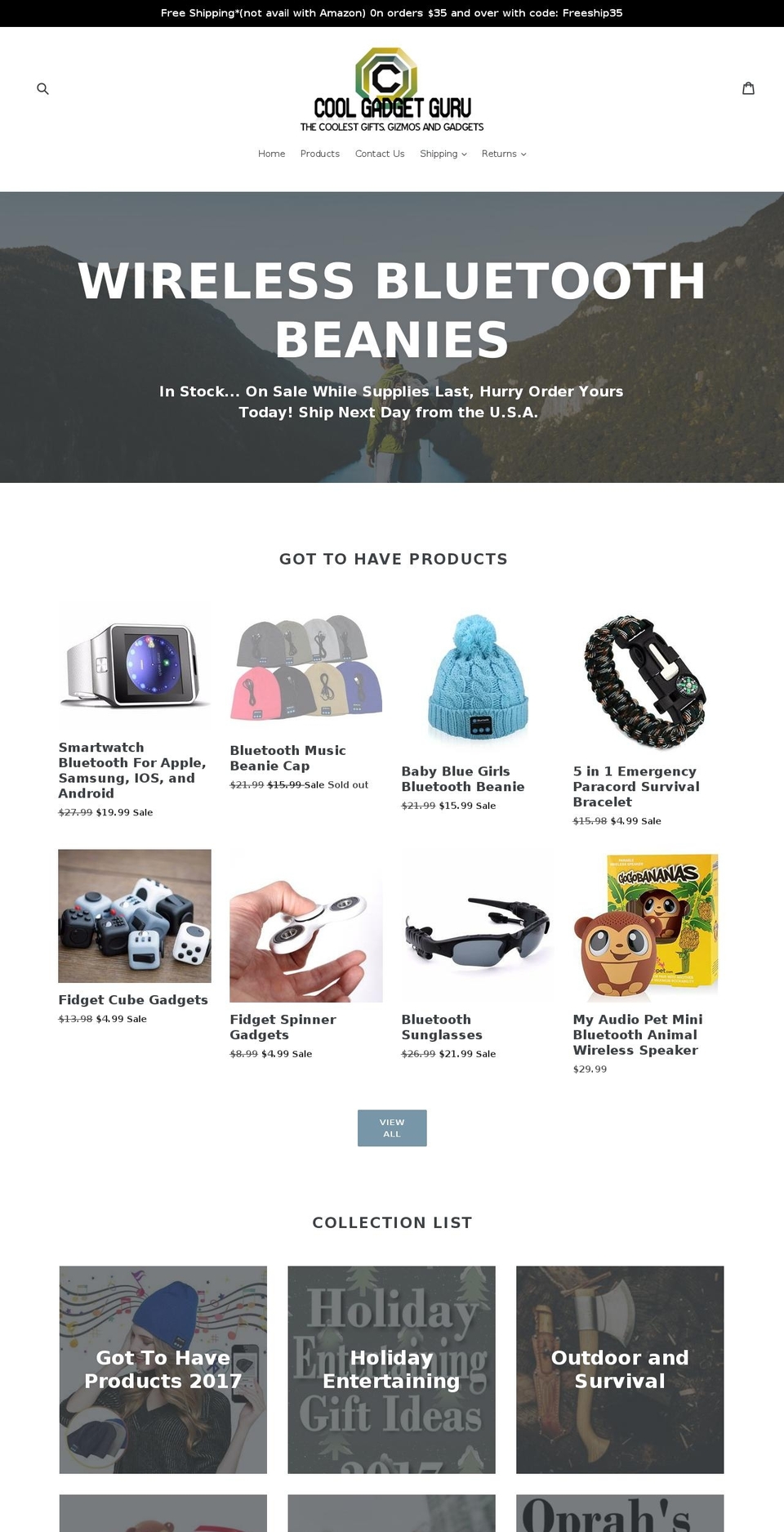 coolgadgetguru.com — Shopify storefront screenshot