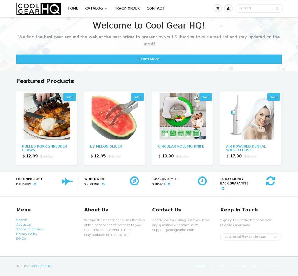coolgearhq.com shopify website screenshot