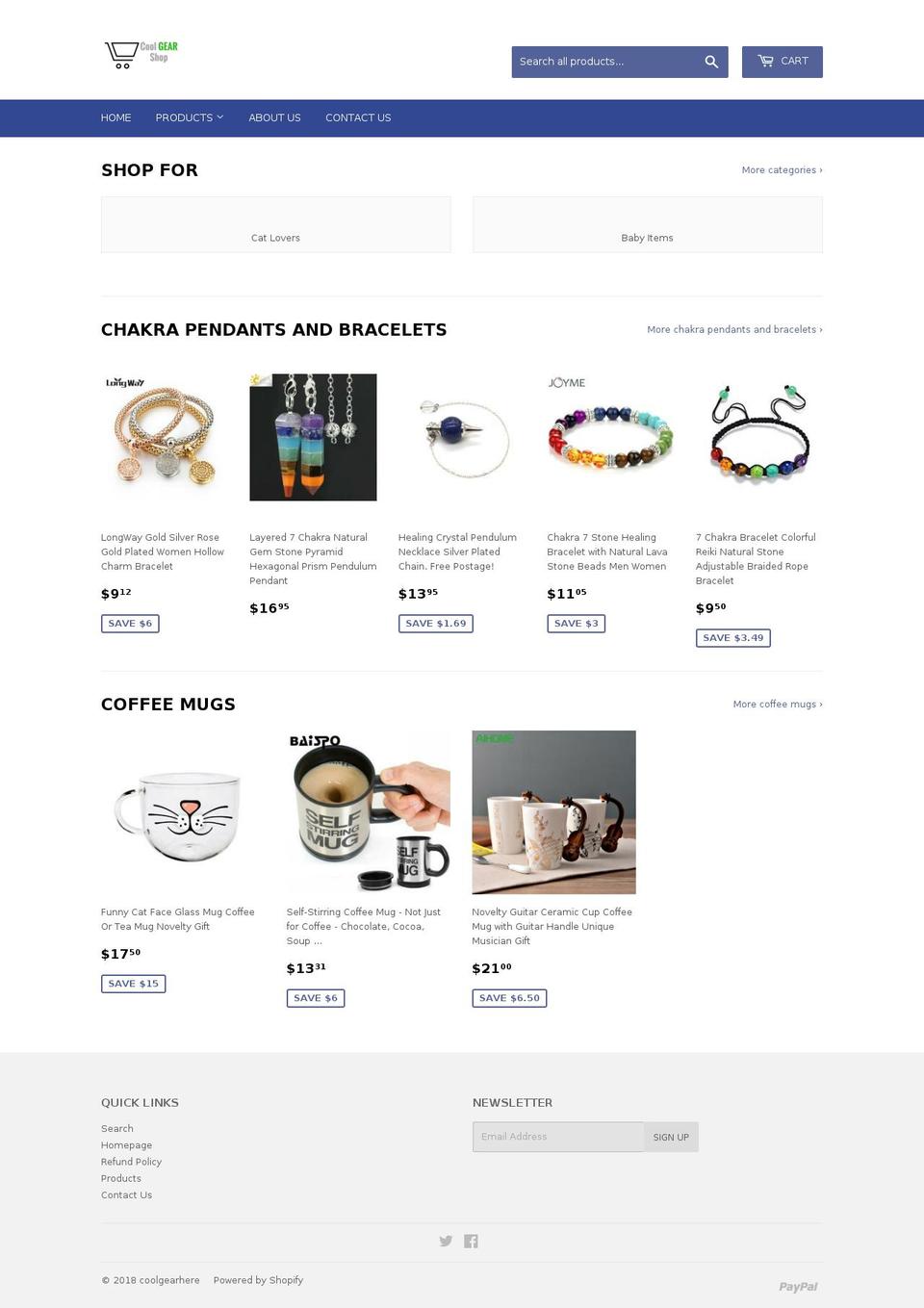 coolgearshere.com — Shopify storefront screenshot